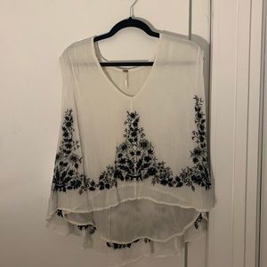Sheer White Free People Top